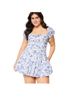 Hollister Sofia Drop-waist Bubble Skort Dress - large